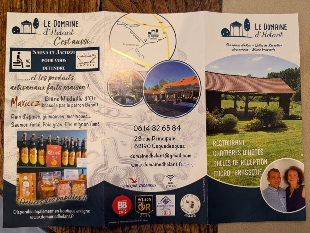 Domaine dHelant Flyer Rückseite