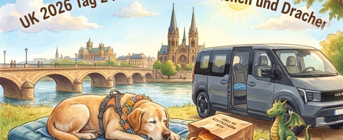 UK 2026 Tag 2 Metz – Schokobrötchen und Drachen