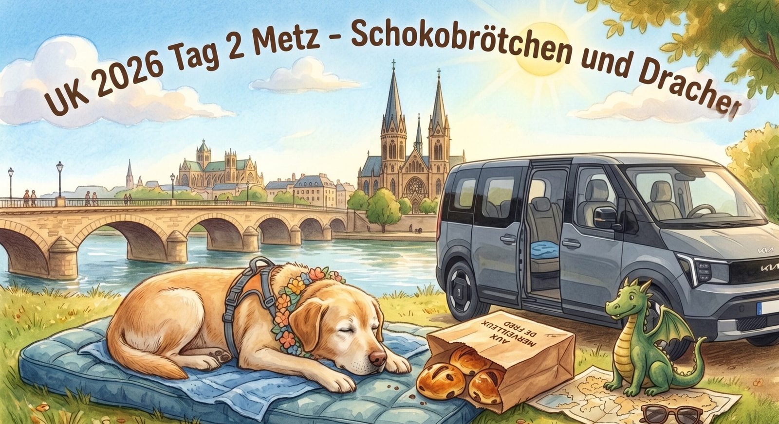 UK 2026 Tag 2 Metz – Schokobrötchen und Drachen
