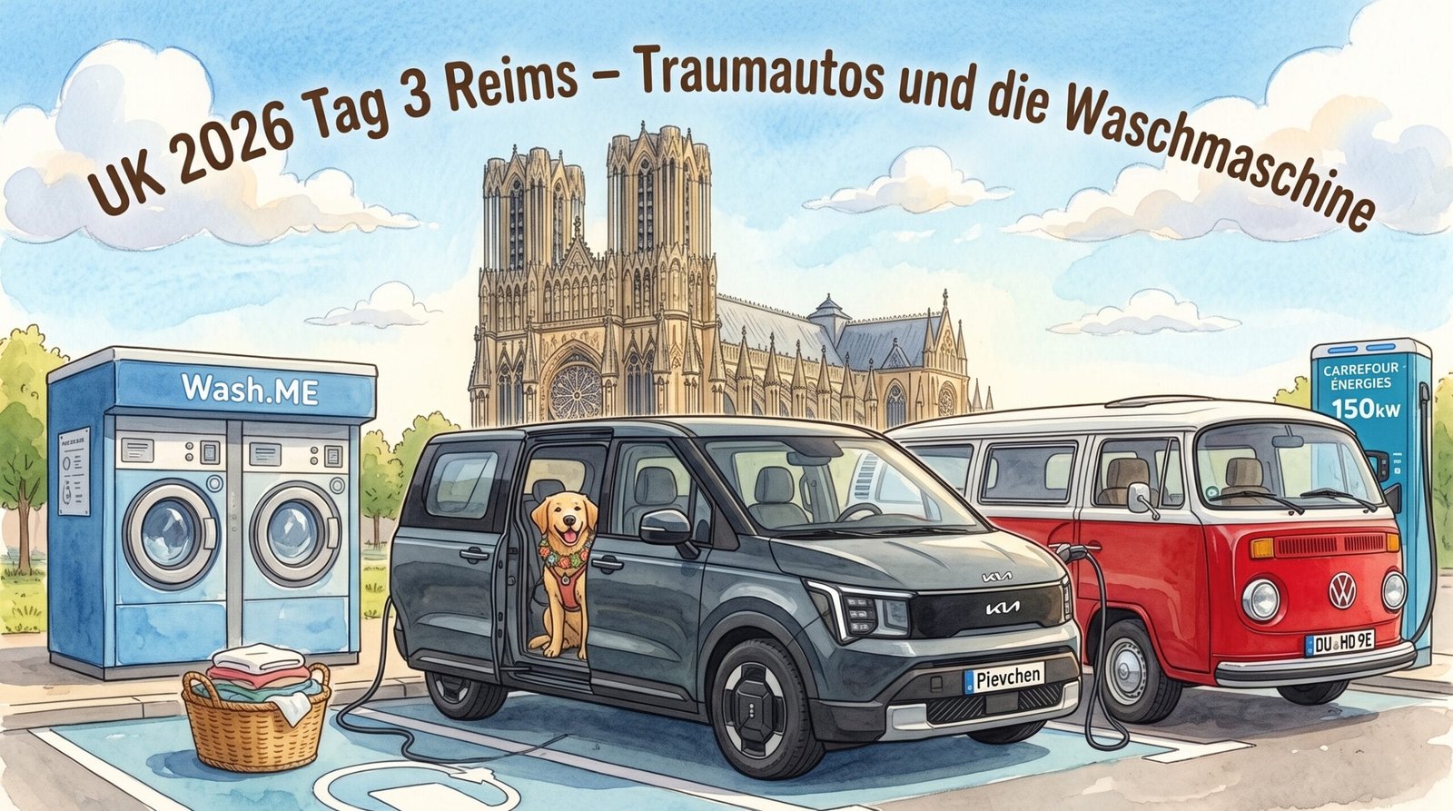 UK 2026 Tag 3 Reims – Traumautos und die Waschmaschine