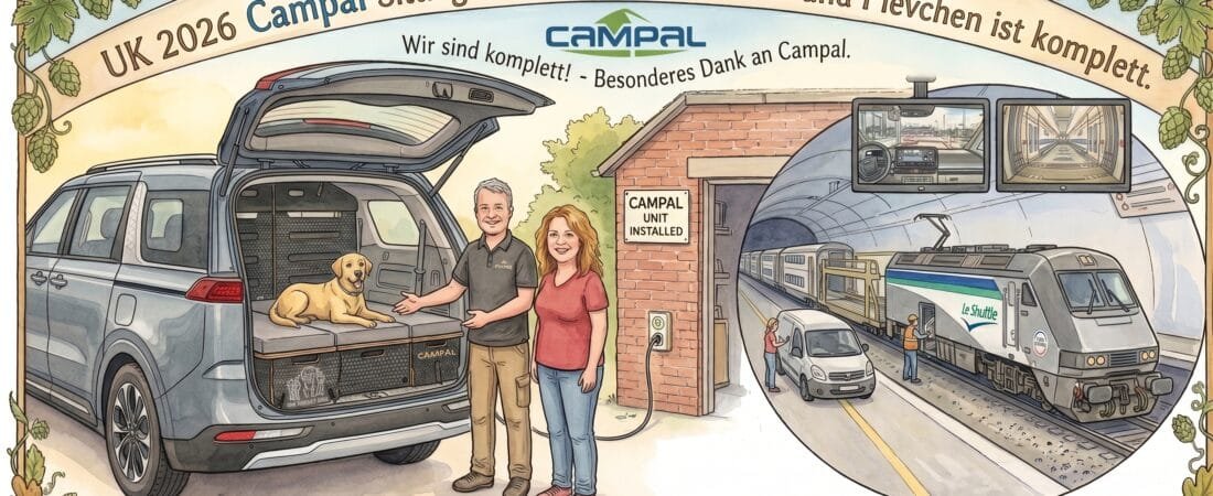 UK 2026 Tag 5 Campal Sittingbourne – Der Eurotunnel und Pievchen ist fertig