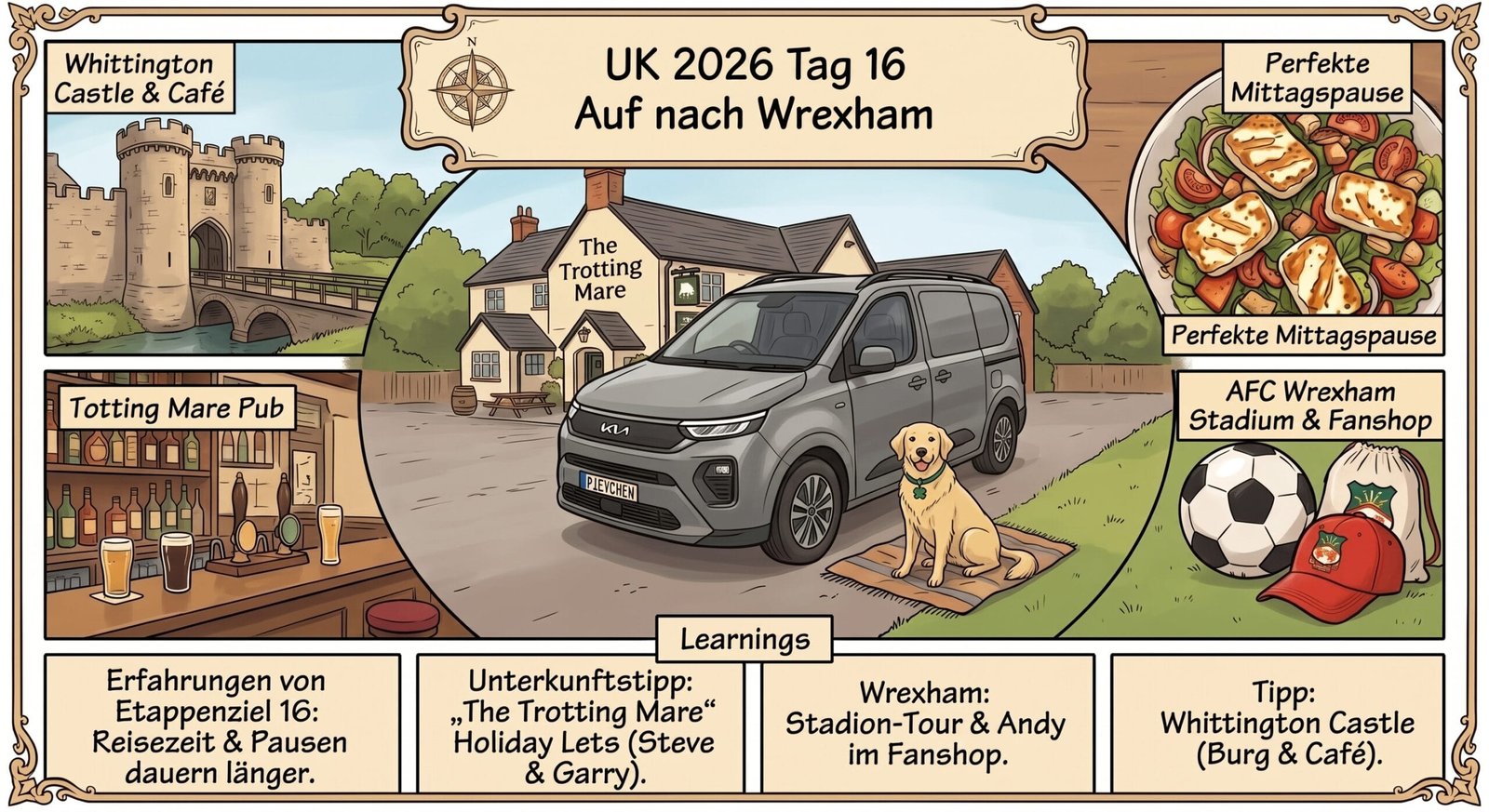 UK 2026 Tag 16 Wrexham – Auf nach Wrexham