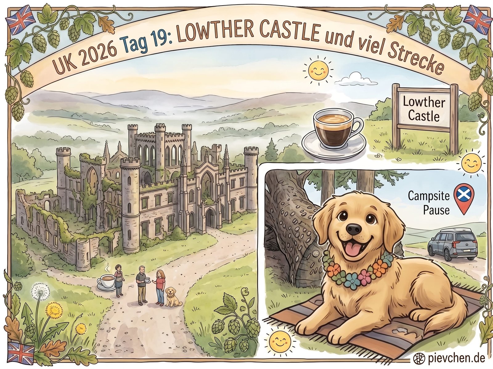 UK 2026 Tag 19 Schottland: Lowther Castle und viel Strecke
