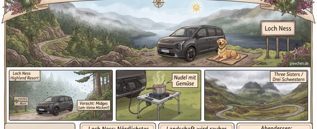 UK 2026 Tag 21 Loch Ness – Ankunft am nördlichsten Lager