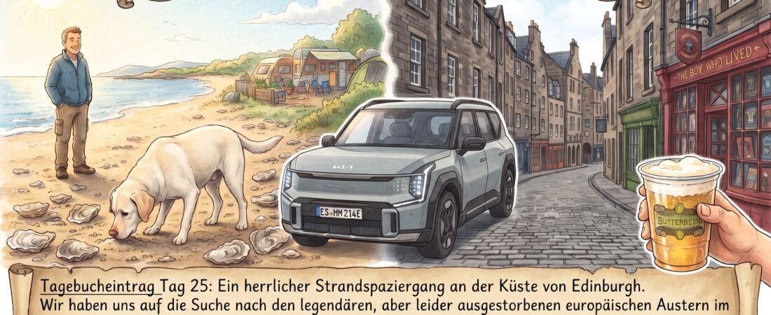UK 2026 Tag 25 Edingburgh – Strand und Stadt