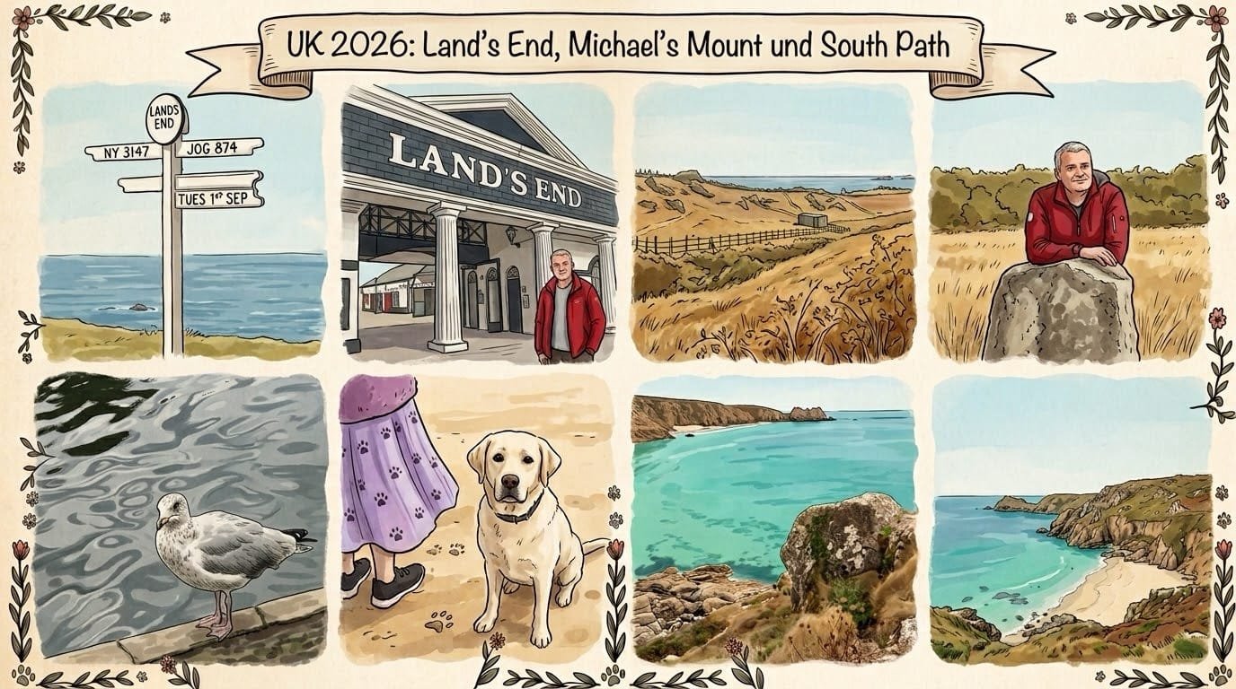 UK 2026 Tag 12 Lands End, Michaels Mount und der South Path