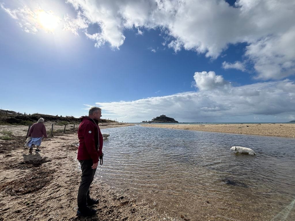 UK 2026 Tag 12 Michaels Mount und Nala schwimmt