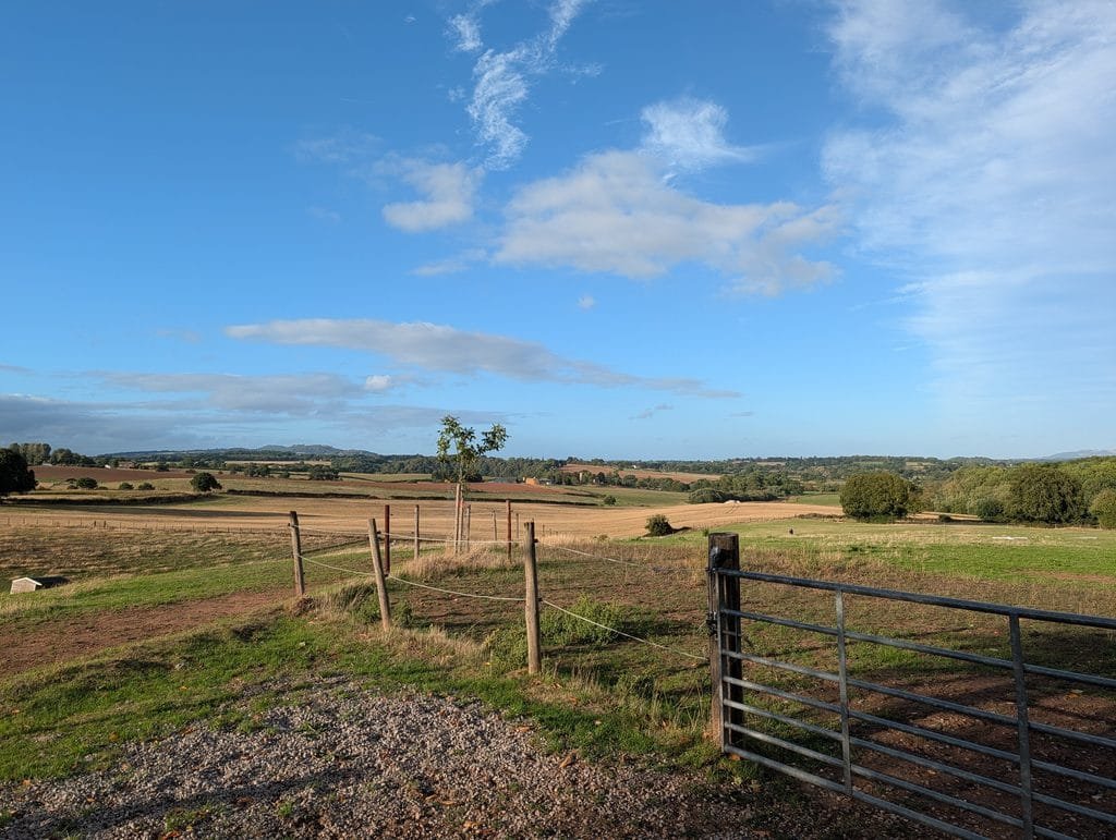 UK 2026 Tag 15 Gloucester Aussicht von unserer Unterkunft