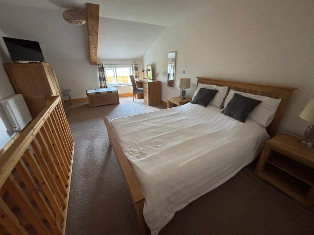 UK 2026 Tag 16 Wrexham Schlafzimmer im Trotting Mare Holiday Let