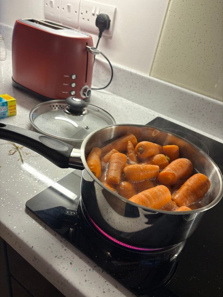 UK 2026 Tag 17 Wrexham Wir kochen Morosuppe für Nala