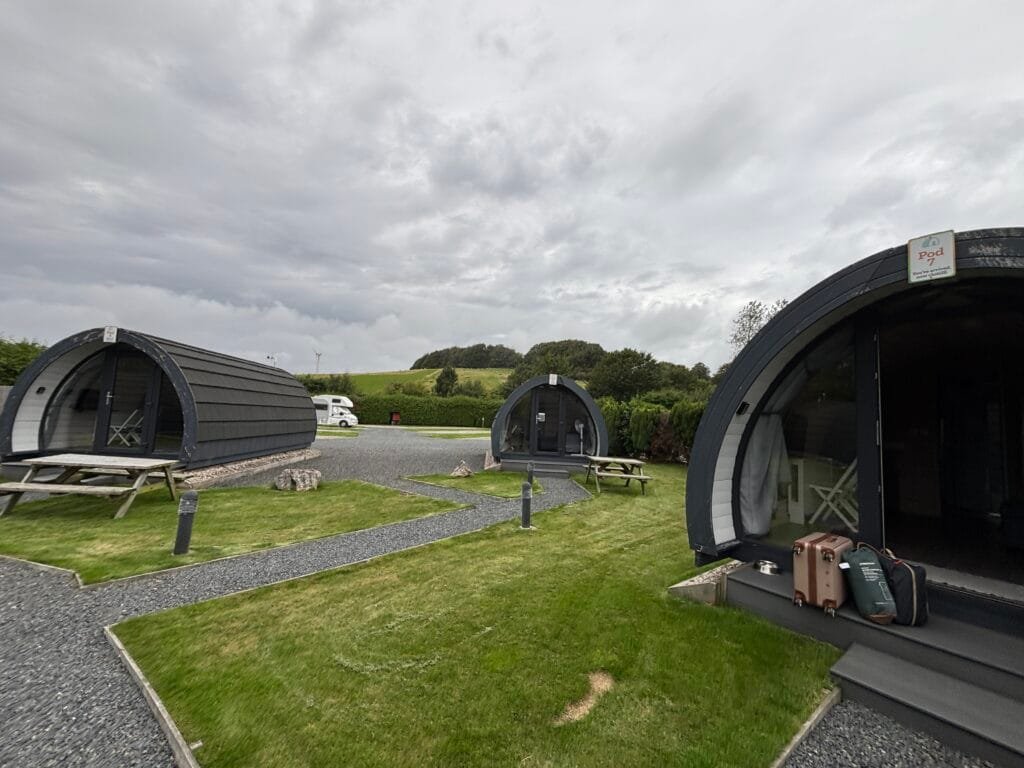 UK 2026 Tag 18 Lancaster Glamping Erlebnis Aussenbereich