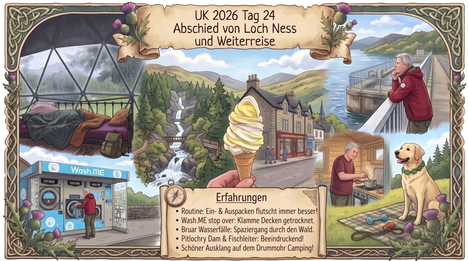 UK 2026 Tag 24 Abschied von Loch Ness und Weiterreise