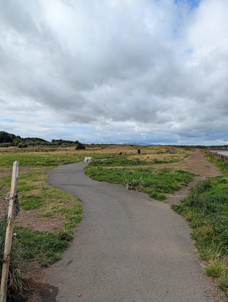 UK 2026 Tag 25 Edingburgh Eddingburgh Strand mit Nala