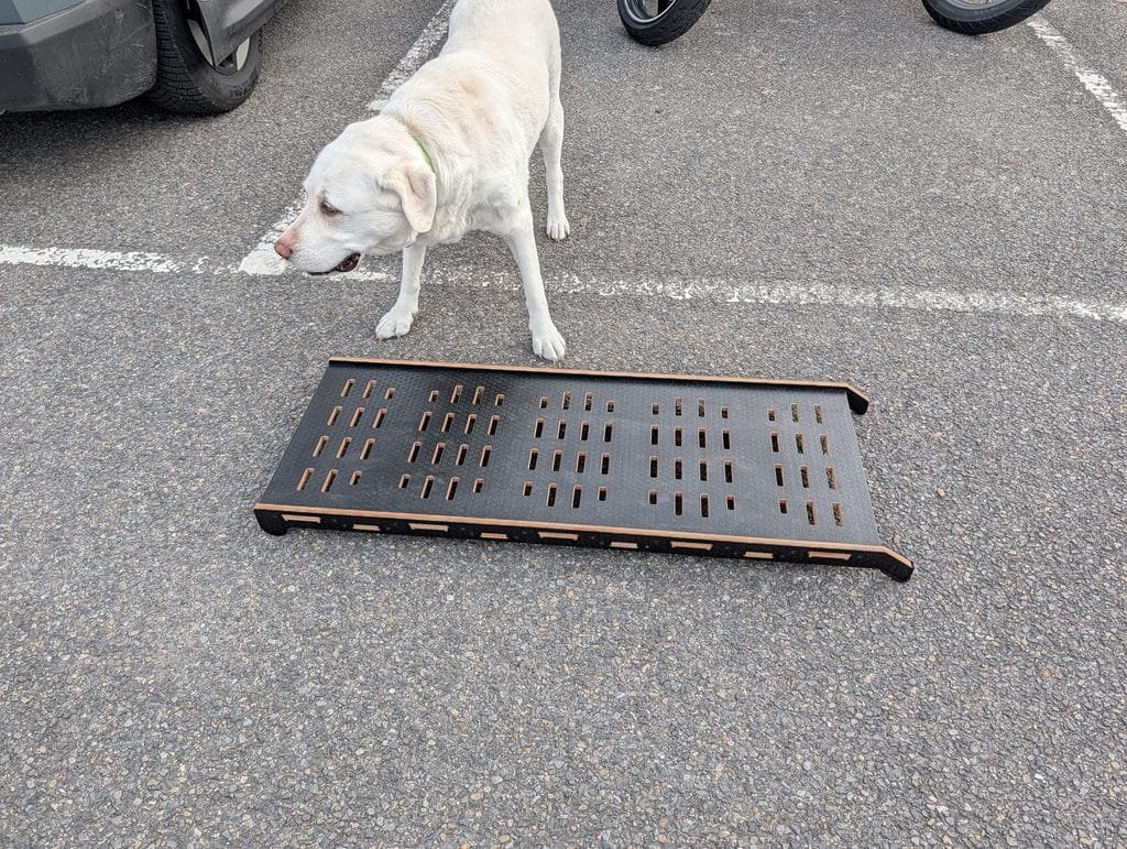 UK 2026 Tag 29 Canterbury Nalas neue Rampe von der Seite mit Nala